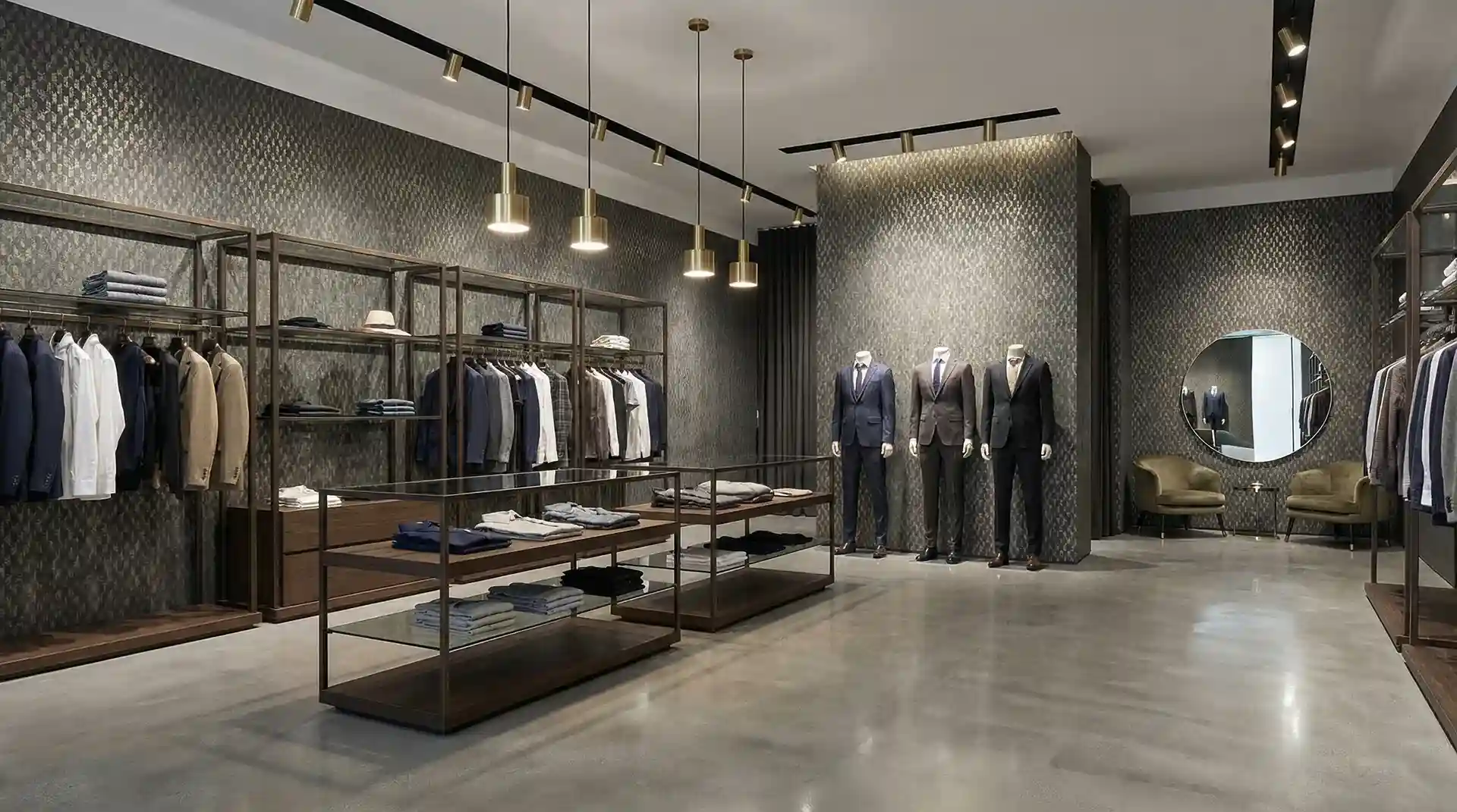 Retail wallcovering installation for commercial space