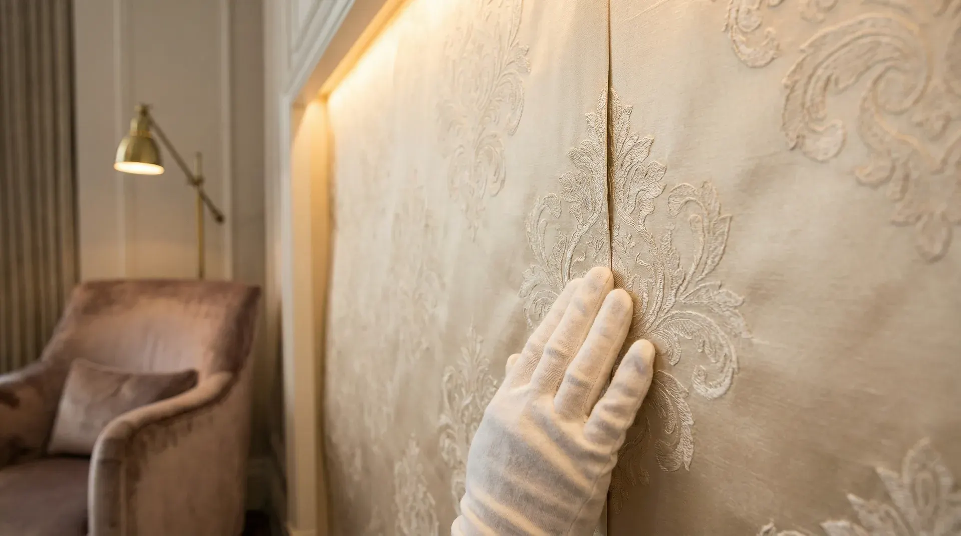 Residential designer-led wallpaper installation