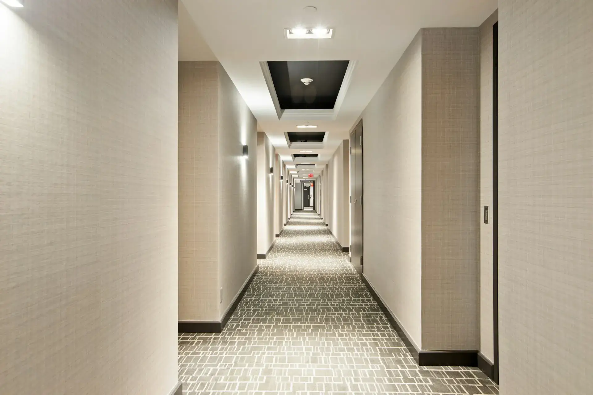 Commercial wallpaper removal during hotel renovation project